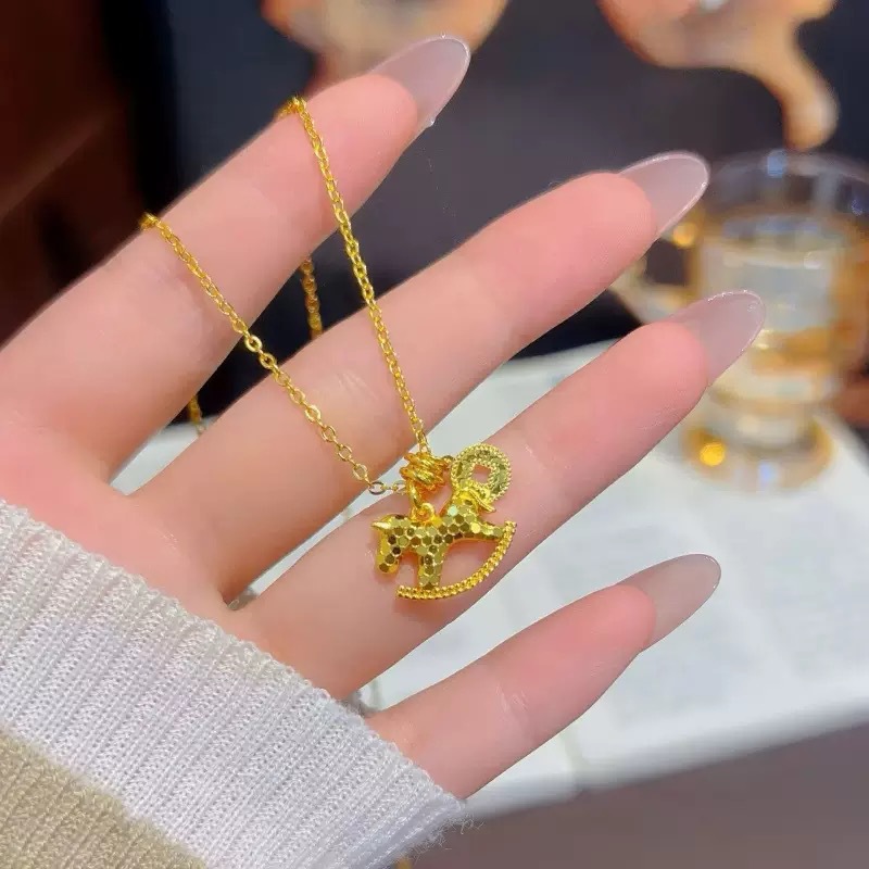 Coin Necklace Delicate - Błyszczący Naszyjnik z Zawieszką w Kształcie