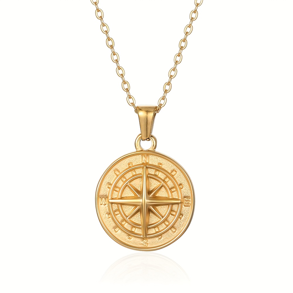 Coin Necklace Delicate - Delikatny naszyjnik damski ze stali nierdzewnej,