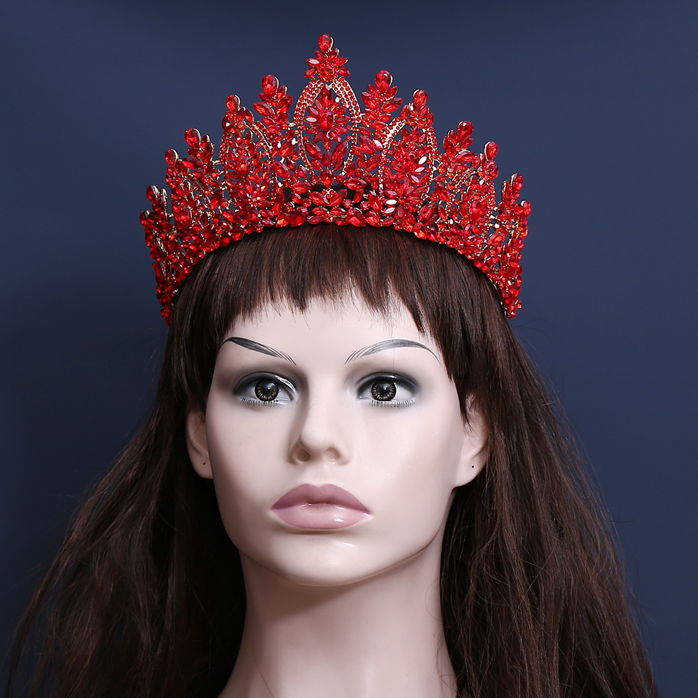Women'S Wedding Accessories - Barokowa europejsko-amerykańska korona ślubna, tiara, ozdoba