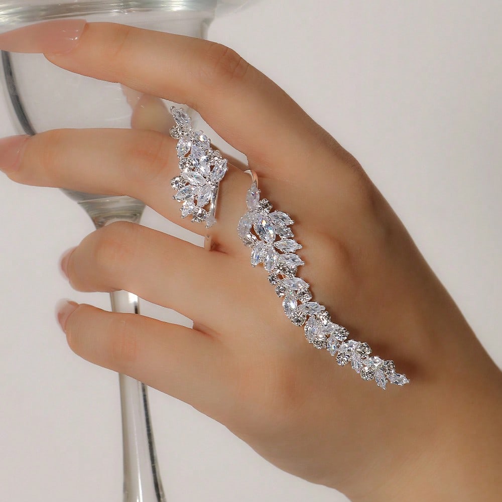 Women'S Accessories Gift Ideas - 1 szt./Pierścionek damski z cyrkoniami, elegancki