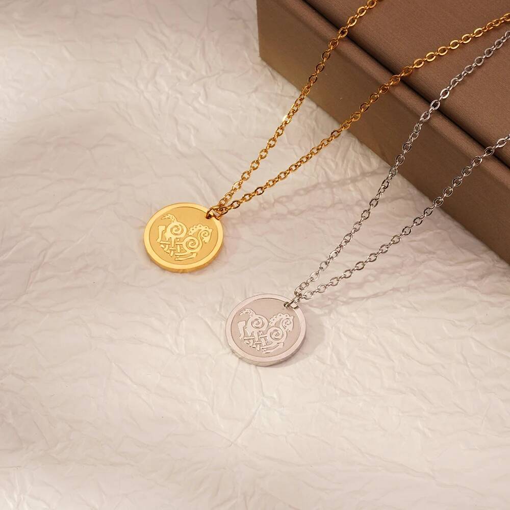 Coin Necklace Delicate - Naszyjnik damski ze stali nierdzewnej, delikatny,