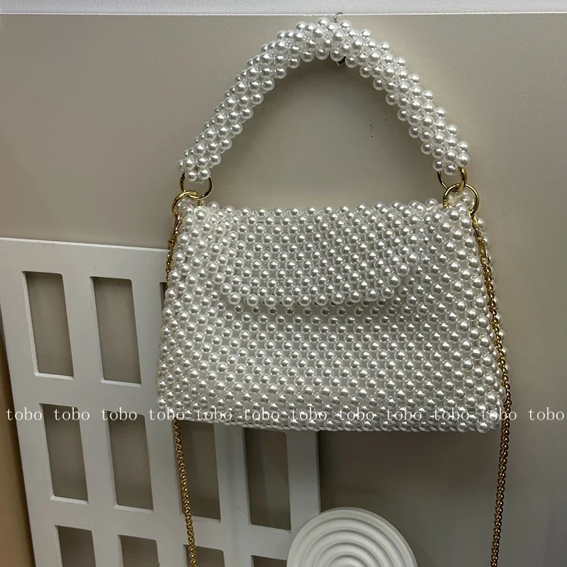 Wallet Chain Bag - Ins Superlatives Pearl Bead Wallets for