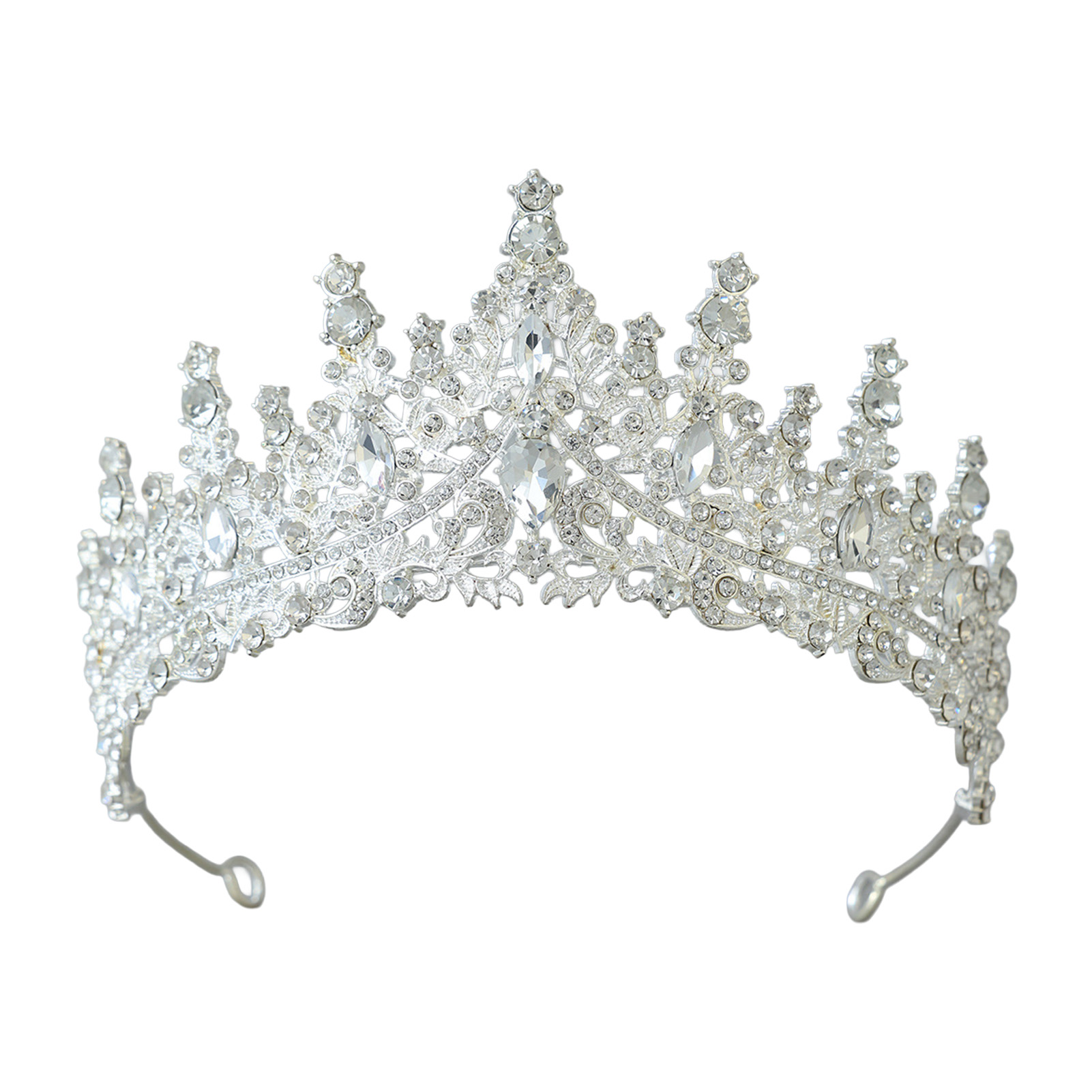 Women'S Wedding Accessories - Świecąca korona ślubna z cyrkoniami, ozdoba