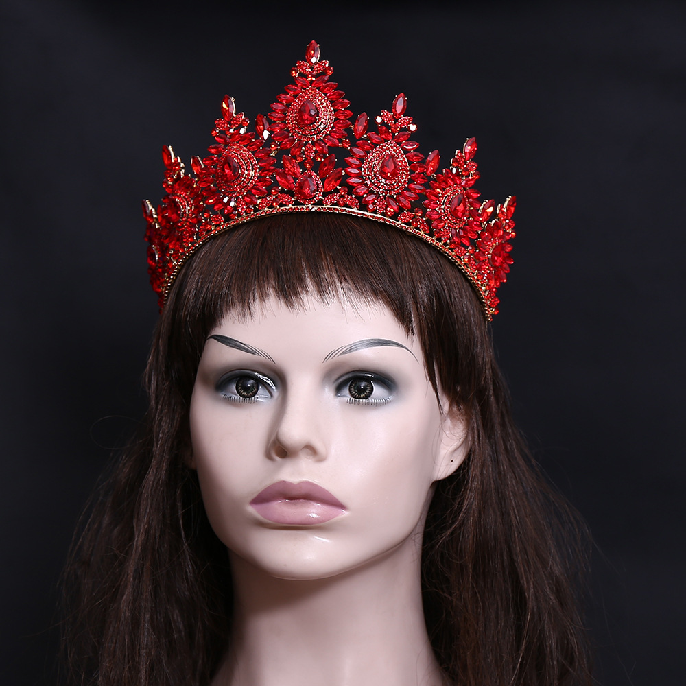 Women'S Wedding Accessories - Barokowa europejsko-amerykańska korona ślubna, ozdobna opaska