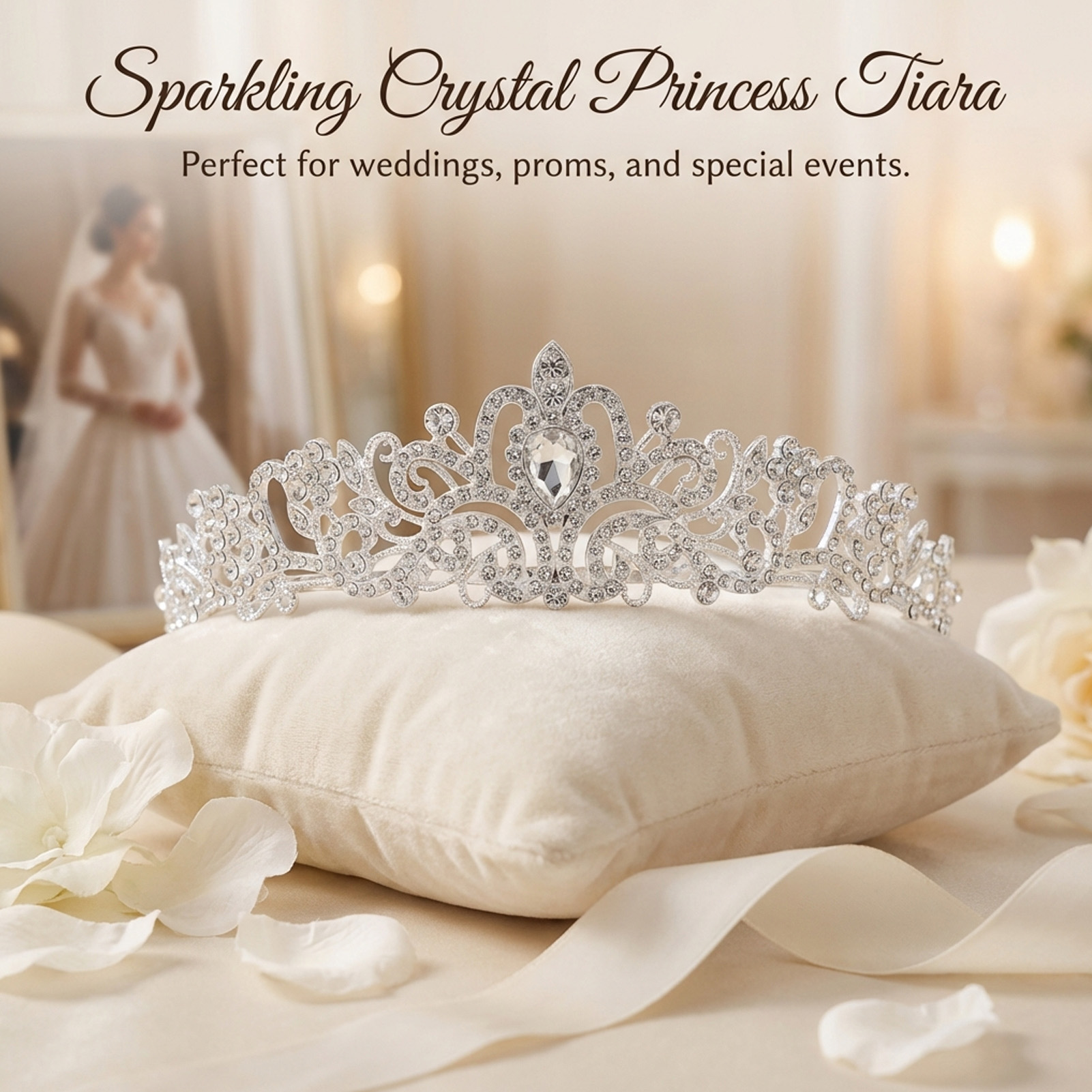 Elegancka korona ślubna, błysz – Women'S Wedding Accessories recenzja i cena