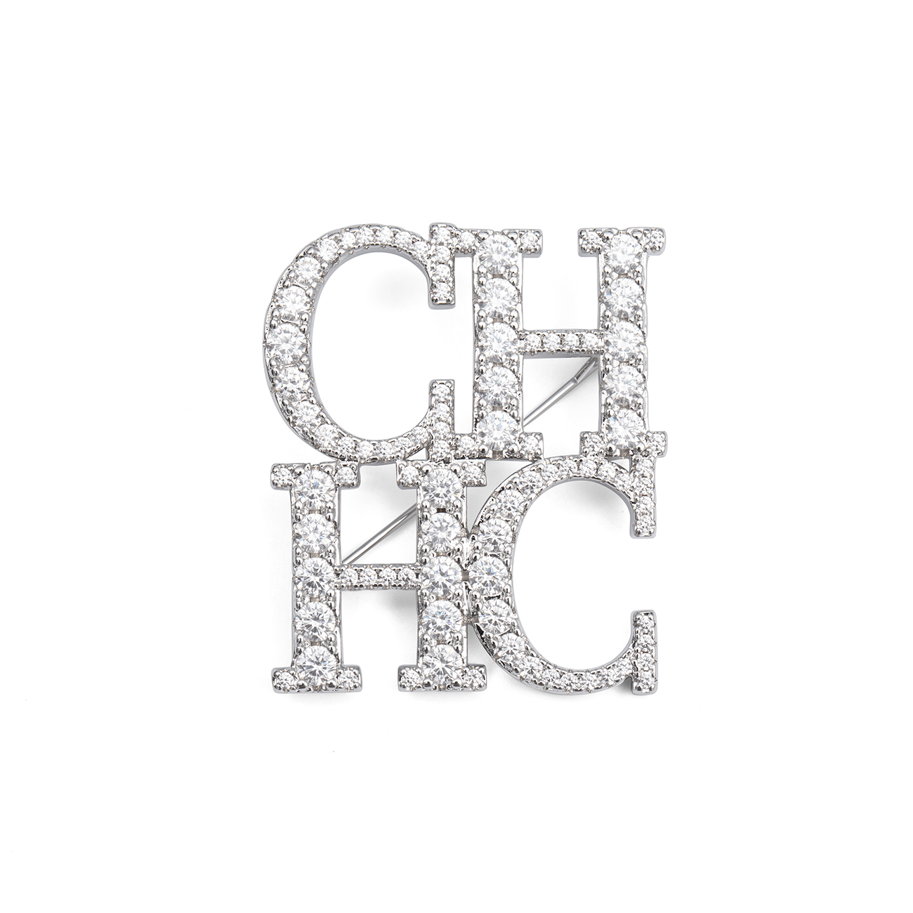 Elegancka srebrna broszka CH z – Women Accessories Logo recenzja i cena