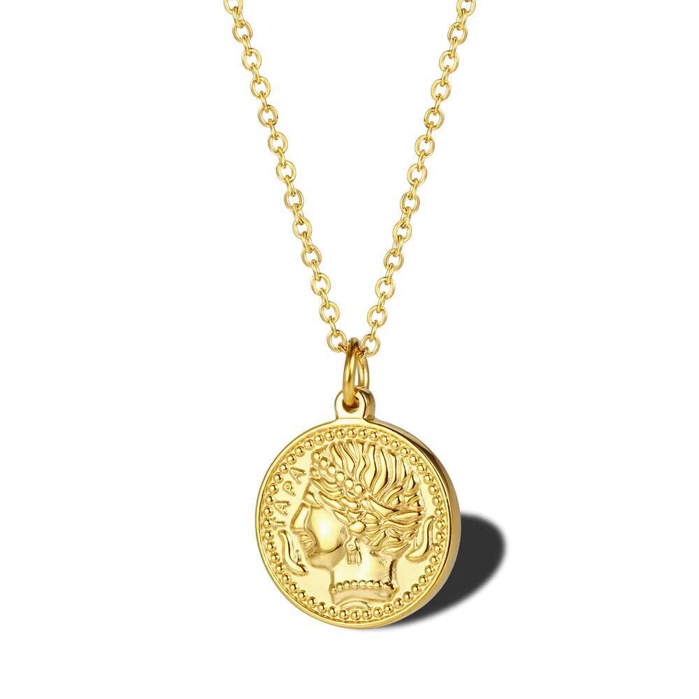 Delikatny pozłacany naszyjnik  – Coin Necklace Delicate recenzja i cena