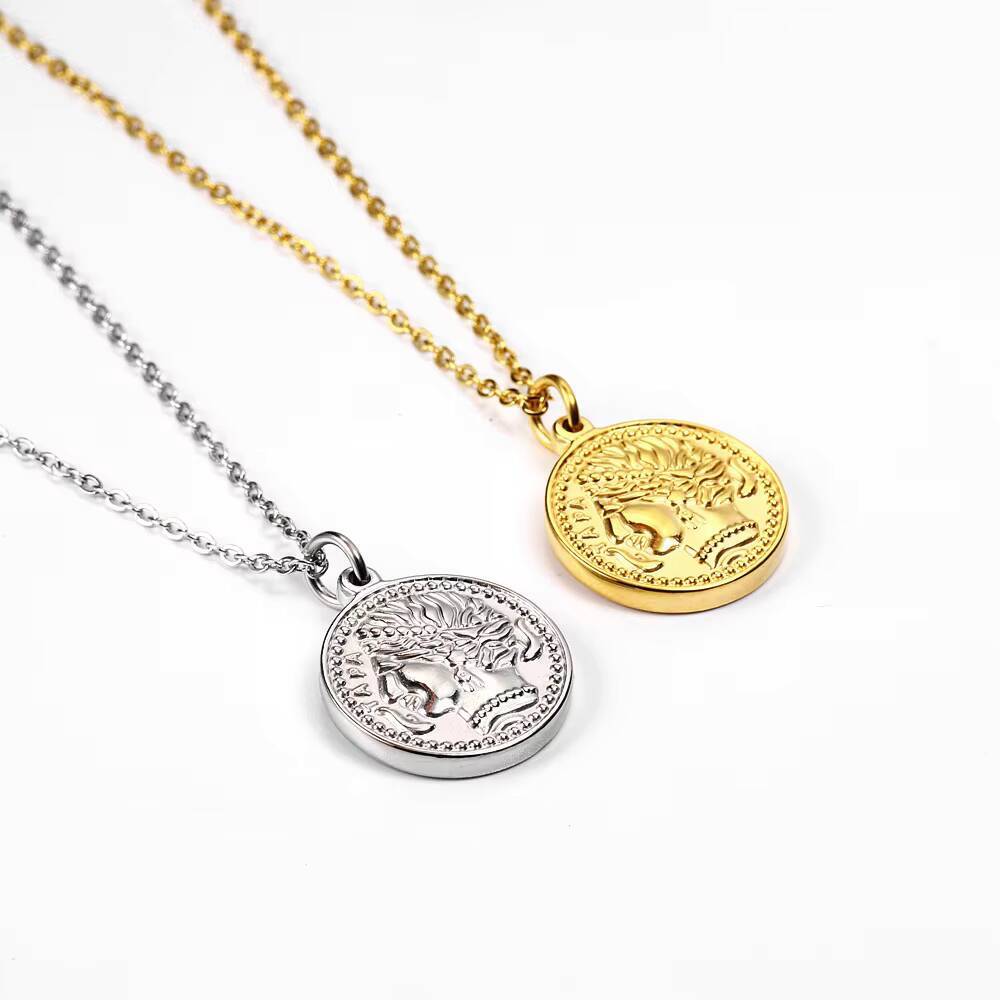 Delikatny pozłacany naszyjnik  – Coin Necklace Delicate recenzja i cena