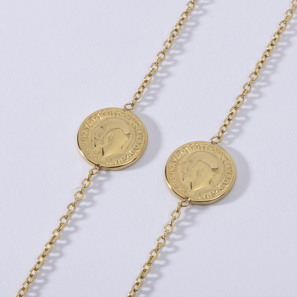 LUIZADA Modny naszyjnik ze sta – Coin Necklace Delicate recenzja i cena