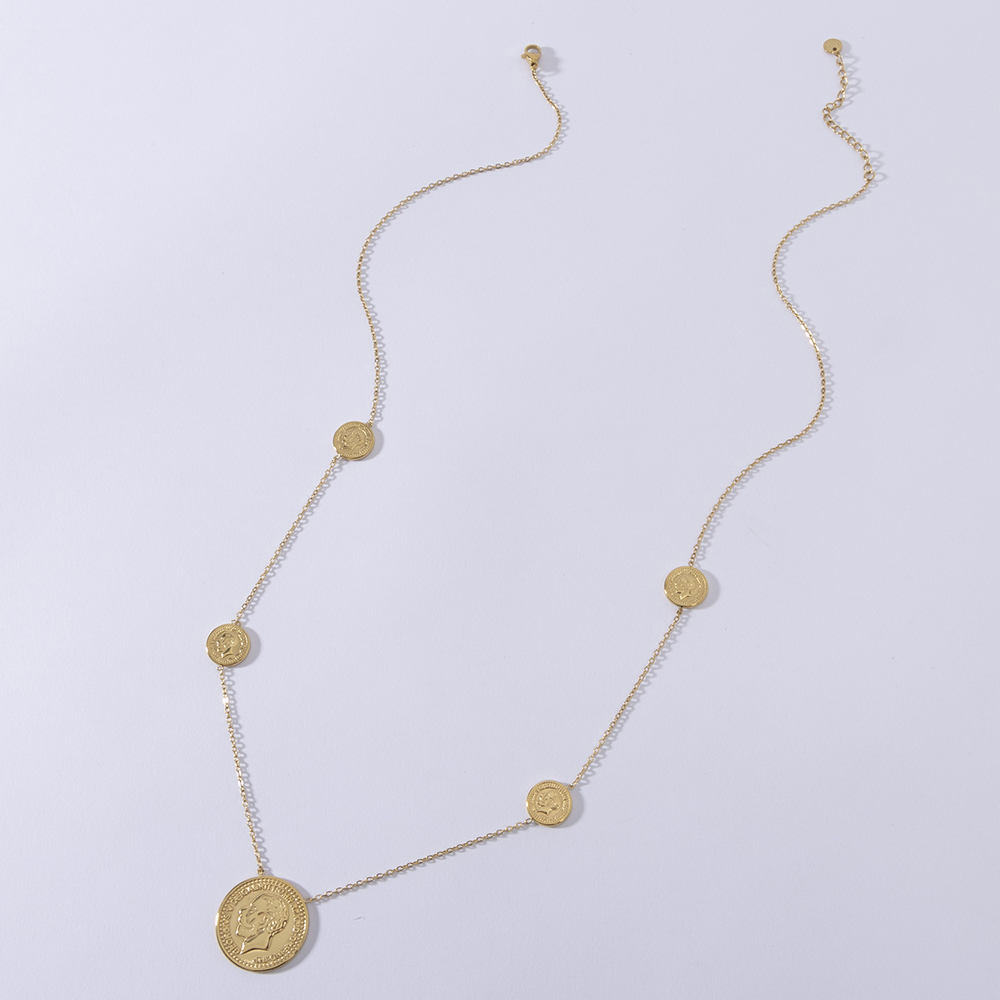 LUIZADA Modny naszyjnik ze sta – Coin Necklace Delicate recenzja i cena