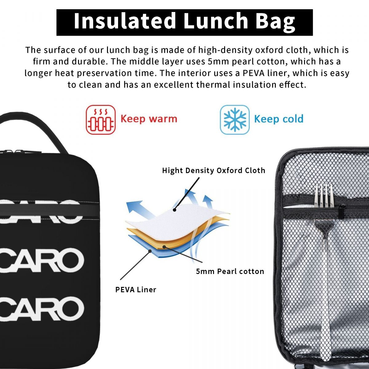 Torby na lunch z izolacją term – Women Accessories Logo recenzja i cena