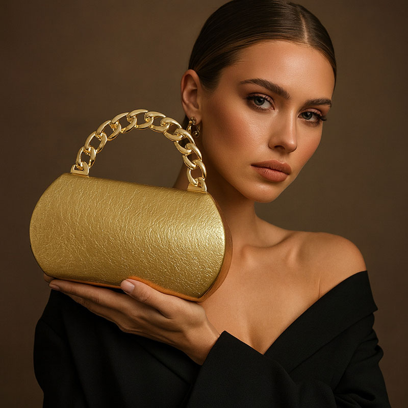 Luksusowa złota metalowa toreb – Wallet Chain Bag recenzja i cena