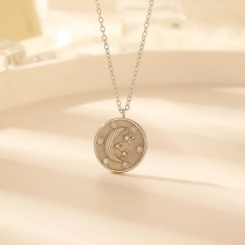 Delikatny naszyjnik ze stali n – Coin Necklace Delicate recenzja i cena