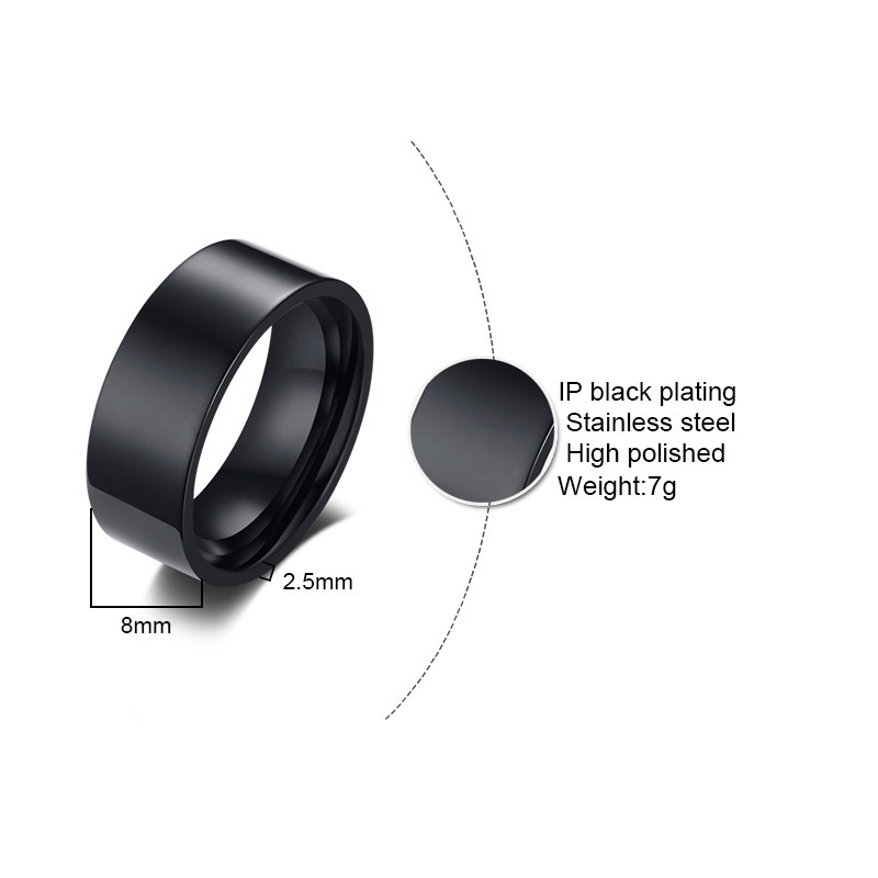 Modny 8mm gładki spersonalizow – Women Accessories Logo recenzja i cena