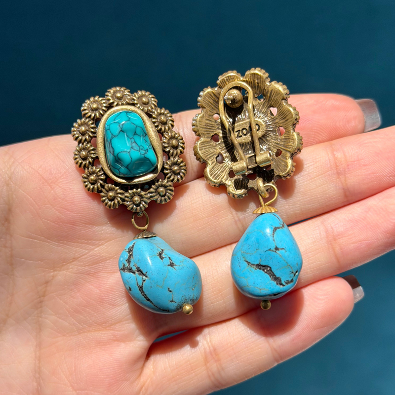 Vintage Turkusowe Kolczyki z N – Women'S Accessories Trends 2026 recenzja i cena