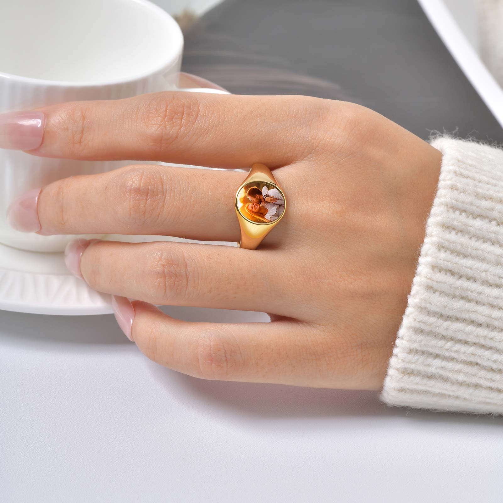 Pierścionek sygnet z własnym z – Women Accessories Logo recenzja i cena