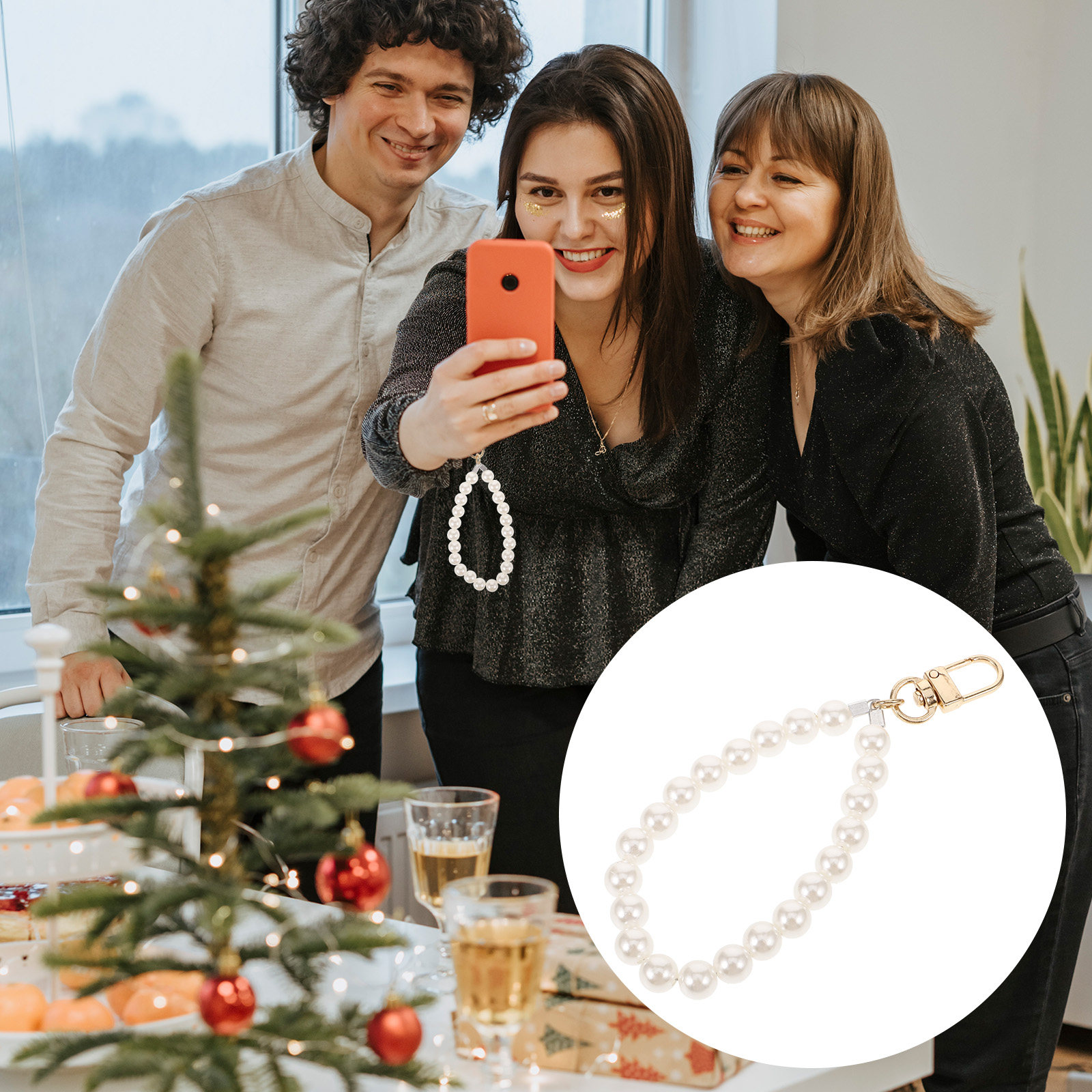 Perłowy pasek do telefonu z ko – Women'S Accessories Purse recenzja i cena