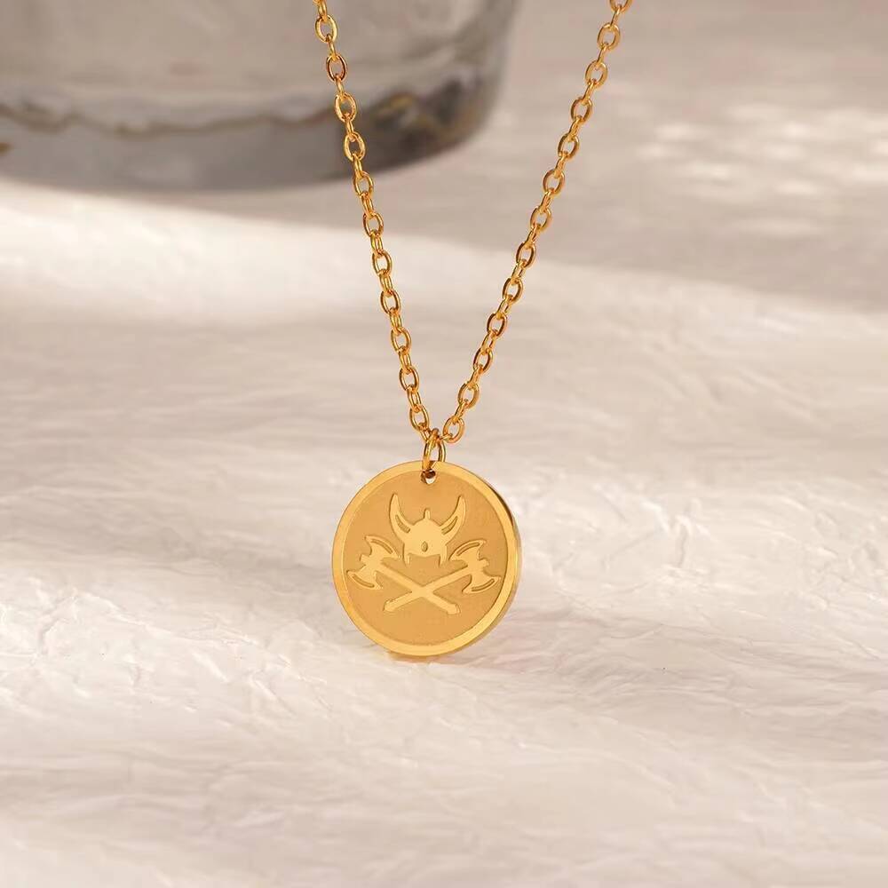 Złocony wisiorek w kształcie t – Coin Necklace Delicate recenzja i cena