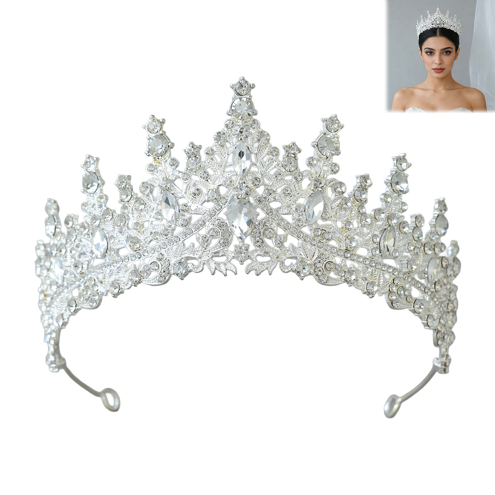 Świecąca korona ślubna z cyrko – Women'S Wedding Accessories recenzja i cena