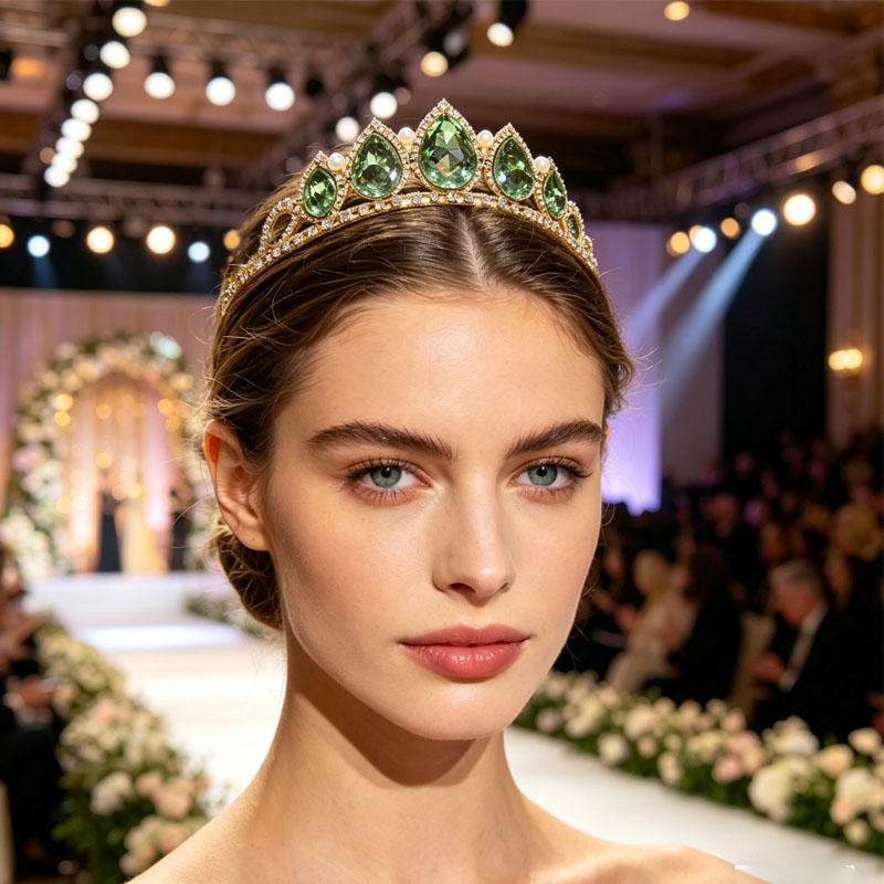 Zielona Korona z Kryształkami  – Women'S Wedding Accessories recenzja i cena