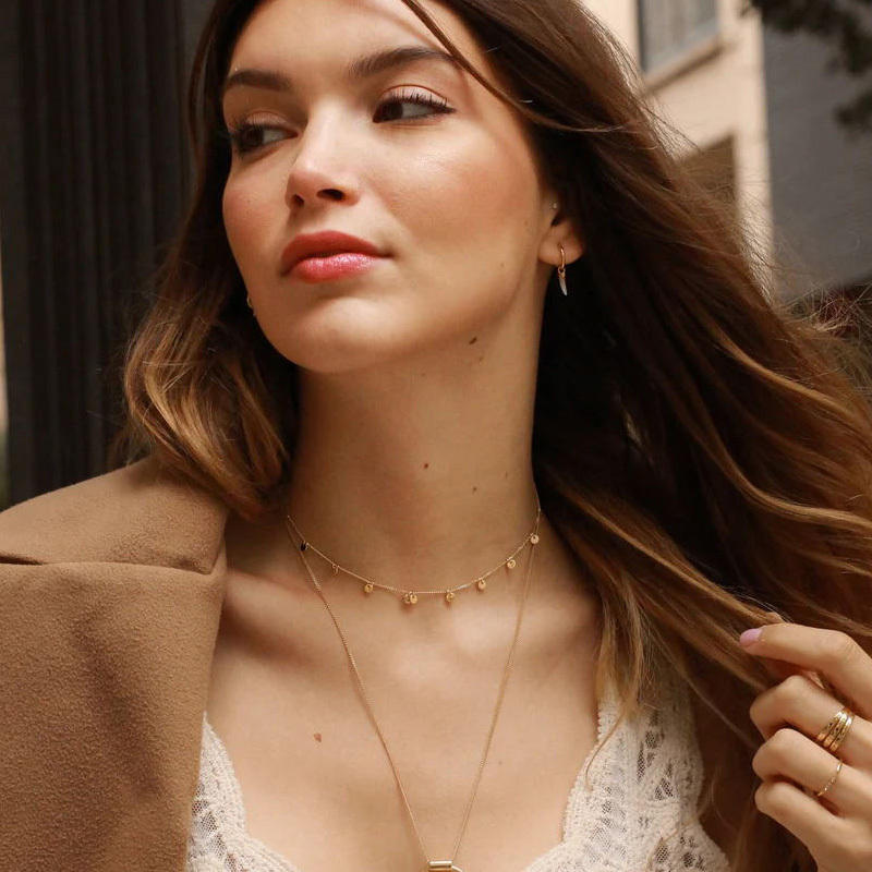 Delikatny naszyjnik z wieloma  – Coin Necklace Delicate recenzja i cena