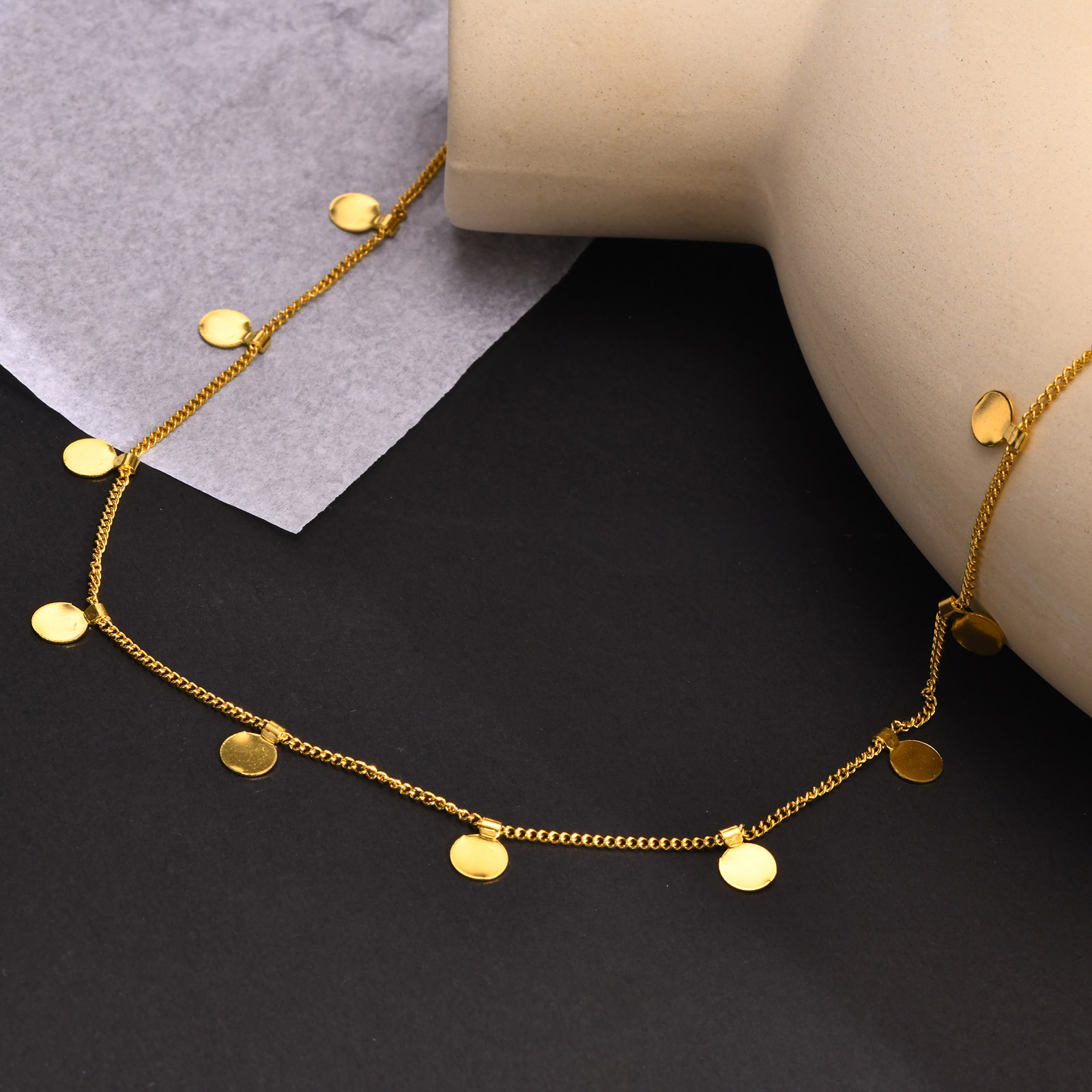 Delikatny naszyjnik z wieloma  – Coin Necklace Delicate recenzja i cena